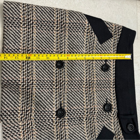 Karen Millen Short Mini Skirt Wool checked plaid - Picture 5 of 8